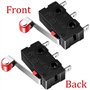 beihuazi® Micro Interrupteur Fin de Course Micro Switch SPDT Snap Action 12pcs 125-250V 5A SPDT 1NO 1NC 3 Broches Levier de Roul