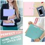 KAHEIGN 6Pcs Dossiers De Fichiers Extensibles A4, Dossier à 5 Pochettes Avec Fermeture à Pression Organisateur De Papier De Docu