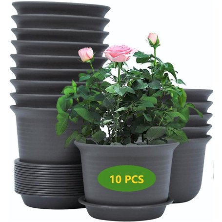 KAHEIGN 10 Pièces Pots De Fleurs en Plastique