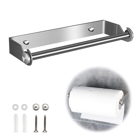 Support pour Porte Papier Cuisine Essuie Tout en Acier Inoxydable Derouleur Essuie Tout Distributeur Sopalin Dérouleur Essuie To