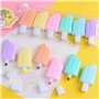 Lot de 24 mini surligneurs en forme de glace - Petits surligneurs amusants - Mini stylo de marquage en forme de glace - Pastel t