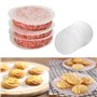 100 Pièces Papier Sulfurisé, Papier Parchemin Antiadhésif Hamburger Patty, Disques à burger, Papier Cuisson Rond, 11 cm