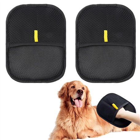 LUMOOM Lot de 2 gants de toilettage pour animaux de compagnie