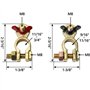 QWORK® Cosse Batterie , Bornes de Batterie en Laiton , Connecteurs de Batterie avec Écrou à Oreilles , pour automobile moto bate