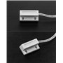 QWORK® 3Pcs MC-38 Capteurs d'alarme de porte et fenêtre câblé en retrait, Sécurité porte fenêtre contact magnétique interrupteur