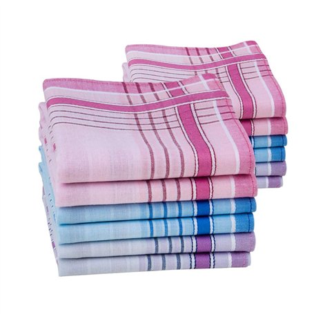 Lot de 6 mouchoirs en coton peigné