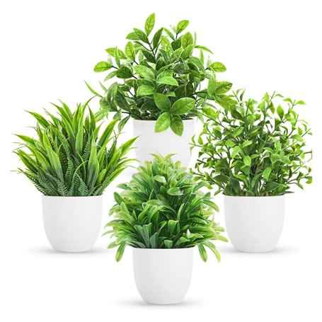 Tkxjry Lot De 4 Plantes Fausse Plante En Pot