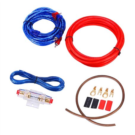 Mintice kit de câblage pour amplificateur de Voiture subwoofer Audio AMP RCA câble d'alimentation Fusible AGU Calibre 14 AWG GA