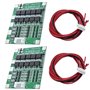 Youmile 2Pack Carte de Protection PCB 30A 14.8V Li-ion Lithium 18650 Batterie BMS Packs Circuits intégrés Module