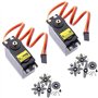 ZHITING 2 Pcs Servo Analogique Engrenage en Servo 20KG Couple À Haute Vitesse Servomoteur Numérique pour Voiture Intelligente Ro