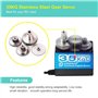 ZHITING 35KG Servomoteur Numérique sans Noyau Engrenage en Acier Inoxydable 7.4V DS3235 étanche à Couple élevé avec Bras Servo 2