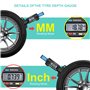 RUIZHI Jauge de Profondeur Numérique de Pneu Jauge Caliper LCD 0-25.4mm de Profondeur Numérique des Pneus Gauge pour Auto Moto V