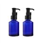 2PCS flacons de lotion vides en verre de 60 ml avec couvercle de pompe noir et système de verrouillage pour cosmétiques et cosmé