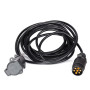 BEIJISTAR 6M Rallonge Remorque 7 Broches, 12V Rallonge Remorque avec Prise Mâle et Femelle, Rallonge Spirale Câble Remorque Conn