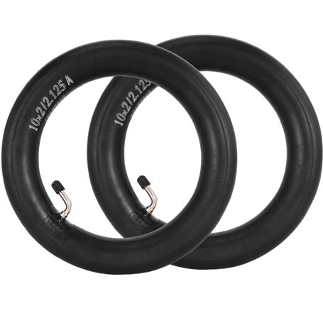 Lot de 2 chambres à air 10 x 2.125 10 pouces chambre a air trottinette épaissir 0° buse remplacement pour electrique scooter à 2