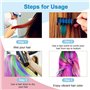 8Pcs Craie Pour Cheveux avec Couverture, EBANKU Coloration Temporaire Cheveux Craie Non Toxique Enfants Cadeaux pour pour fête, 