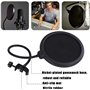 PIQIUQIU Protection Anti-Pop, Filtre Anti-Pop pour Microphone, avec col de Cygne Flexible à 360° et Bras stabilisateur - 6 Pouce