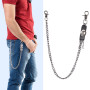 ZOYLINK Jeans Chaîne De Mode Squelette Tête Décor Pantalon Chaîne Hommes Portefeuille Chaîne