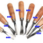 Coolty Lot de 8 outils de sculpture sur bois pour bois, légumes et fruits