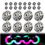 LEKEFETO Lot de 8 roues de rollers en ligne - 72 mm - Argent transparent - Avec 16 roulements à billes - Universelles pour tous