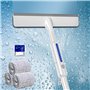 Nettoyeur de vitres 3 en 1 avec fonction spray et manche télescopique : LEKEFETO professionnel Kit de nettoyage double face pour