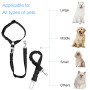 Diompirux 2 pièces Ceinture Chien Voiture, Ensemble de Harnais et Laisse de sécurité de Voiture, Multifonction Tissu Réglable Ny