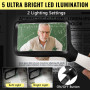 Loupe de Lecture rectangulaire, Loupe de Lecture Lumineuse, 3X Grand Loupes Eclairante avec 5 lumières à LED, 2 Modes d’intensit
