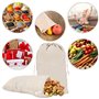 Sachet en Toile de Jute 12PCS 20x30cm Avec Cordon de Serrage - Petit Sac Cadeau pour Confetti, Mariage, Bonbons, Partie, Cosméti