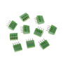 JOYKK 10 Pieces Vis 4Pin Vis Borniers Montage Connecteur Pas 2.54mm - Vert
