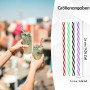 WENRENMK 50 Pièces Paille Reutilisable - Paille Plastique avec Brosse de Nettoyage - Paille en Sept Combinaisons de Couleurs - C