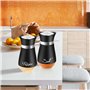 Saliere et poivriere de table set, 2 PCS salières et poivrières à fond en verre - Noir 120 ML Salieres et Poivrieres - Pour Cuis