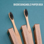 Lot de 12 brosses à dents au charbon de bois en bambou naturel | Brosse à dents avec poils doux (Lot de 12)