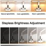 YNDD Lampe de Bureau Sans Fil à LED pour Enfant avec Heure Calendrier Température 2 Porte Stylo, 7W Double Tête Desk Lamp Dimmab