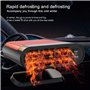 SUJAHHUJIQ Dégivreur de voiture portable pour chauffage de voiture, chauffage rapide, dégivrage rapide, désembuage, ventilateur 