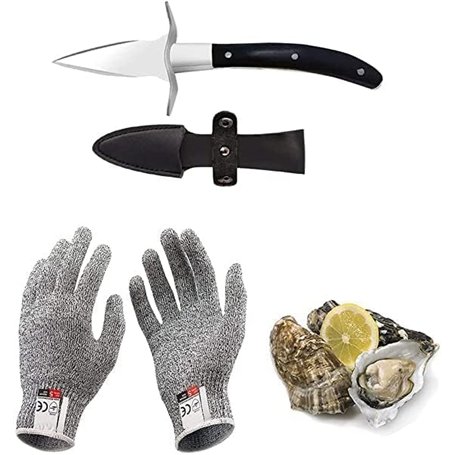 Fransande-Coffret couteau à huîtres et gant anti-coupures