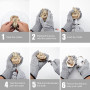 Fransande-Coffret couteau à huîtres et gant anti-coupures, tire-bouchon à huîtres inox avec gants, classe de protection 5 (L), p