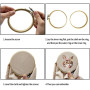 TOKERD 3 pièces 20cm Cercle à Broder Bambou Anneau de Broderie Bois Réglable Cerceaux de Broderie Rond Cross Stitch Hoop Set Cer