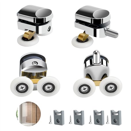 Roulettes de Porte de Douche 25MM Roue de Remplacement de Porte de Douche