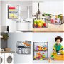 Fuleadture Lot de 2 grands paniers rangement empilables en fil métallique pour organiser la cuisine, le garde-manger, congélateu