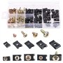 WJMY Agrafes Carrosserie 170pcs Assortiment de Vis et d'ecrou Cage U-clip Voiture pour Motos, Scooters, Quads, Voitures Ancienne