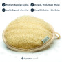 Hydréa London Coussin Corporel Exfoliant De Luxe En Loofah Égyptien Bio Naturel De Haute Qualité Spa Soins Du Corps Pour Bain Do