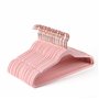 AREKUAEI Lot de 50 cintres en velours rose pâle de qualité supérieure - Antidérapants - Crochets en cuivre/or rose - Cintres peu
