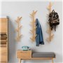 FREOSEN Porte Manteau Mural en Bois Naturel Portant Vêtements Mural en Bamboo Porte Manteau Bois Vertical Corchets Patère en Boi