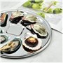 DIYCUT Assiette a Huitre, Conteneur Huîtres Acier Inoxydable, avec Couteau à Huîtres et 9 Emplacements, Plateau a Huitre pour Pl