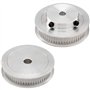 Chiloskit Lot de 2 roues synchrones 2GT 20 et 60 dents 5 mm alésage poulie de synchronisation en aluminium (alésage 5 mm par lot