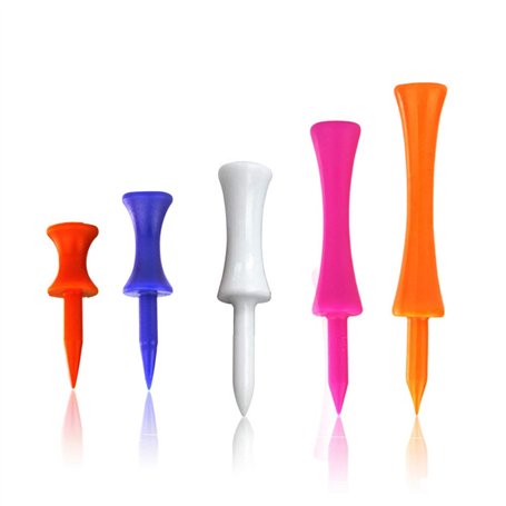 zosenda Castle Golf Lot de 100 tees de golf en plastique dégradés de couleurs mélangées durables en 5 tailles assorties (32 mm