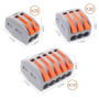 Bornes de Connexion Automatique Rapide, Connecteurs Electriques de Fil avec Levier, 20pcs 2 Entrées, 30pcs 3 Entrées,10pcs 5 Ent