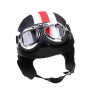 GoolRC Demi-Ouvert Casque de Moto avec Lunettes visière écharpe Moto Casque Scooter Touring