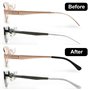 4 paires Silicone Lunettes Embouts Extrémités Antidérapants Noir et Blanc Confortable Souple Jambes de Lunettes en Métal en Sili