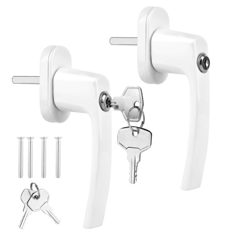 VMUTGA Poignée de Fenêtre Blanche en Aluminium